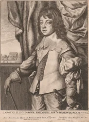 Karl II. D.G: Storbritannien Fra. och kungen av Irland, etc.