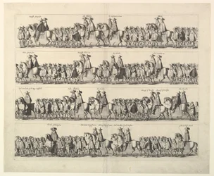 Karl II:s kröningsprocession genom London, 1662.