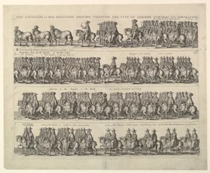 Karl II:s kröningsprocession genom London, 1662.