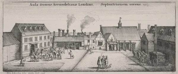 Gården till Arundel House från norr