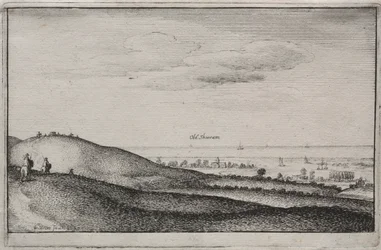 Engelska vyer: Old Shoreham, 1645.