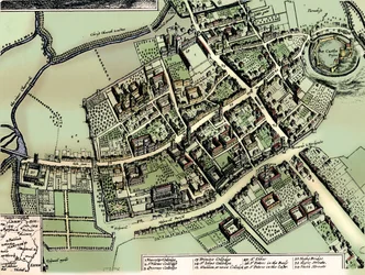 Hollars plan av Oxford, c1643