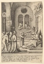 Jesus igen inför Kaifas, 1625-77.
