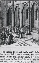 Litanei i en kyrka, ca 1655 (etsning)