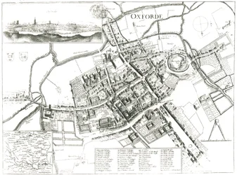 Kort over Oxford, 1643 sverige