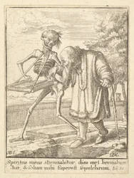 Gammal man, från Dödsdansen, 1651.