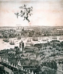 Panoramautsikt över London, c1670