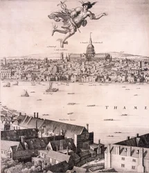 Panoramautsikt över London, c1670