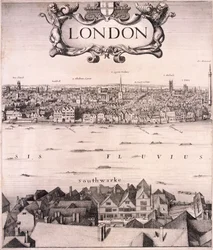 Panoramautsikt över London, c1670