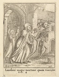 Abbedissan, från Dödsdansen, 1651.