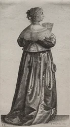 Engelska kvinnors flera vanor, från adeln till landets kvinnor..., 1639.