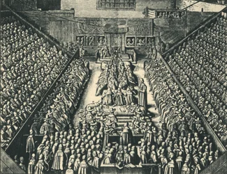 "Rättegången mot jarlen av Strafford i Westminster Hall, 1641", 1947.