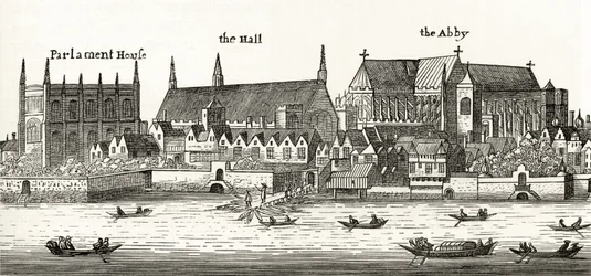 Westminster 1647, från "London Pictures: Drawn with Pen and Pencil", av pastor Richard Lovett, publicerad 1890