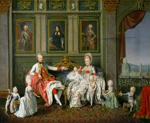 Leopold I, storhertig av Toscana med sin hustru Maria Luisa och deras barn, 1773