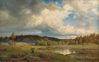 Landskap från Kuru i morgonljus