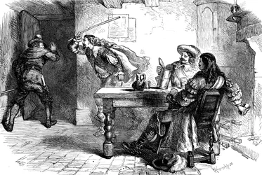 Fracas på Ship Tavern, 1600-talet c1880.