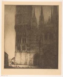 Fasad av Vår Fru-katedralen i Rouen Rouen (originaltitel)