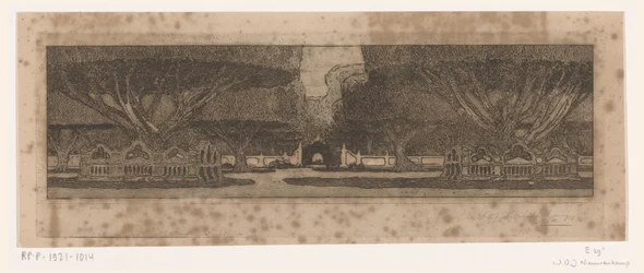 Waringin träd i trädgården av sultanens palats i Jogyakarta I sultanens palats (originaltitel)