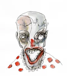 Den läskiga clownens leende