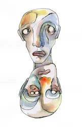 Ett surrealistiskt känslomässigt porträtt