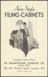 The Gramophone Company Arkivskåp, 1920-talet