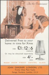 John Gardner Cystal Glassware, 1920-tal