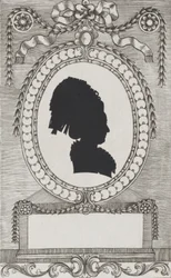 Silhuett av Gräfin Enzenberg, Stiftsfräulein, 1784-1834.