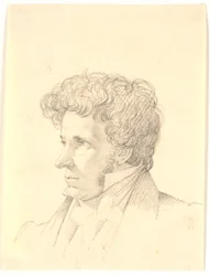 Manligt porträtt. Profil till vänster