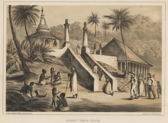 Buddhisttemplet, Ceylon, 1855