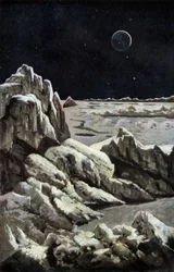 Månlandskap, ca 1880 (gravyr)