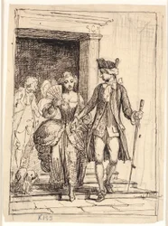 Leander och Leonora, bakom dem Henrik och Pernille