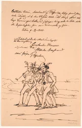 Marstrand, Constantin Hansen och Raffenberg på promenad