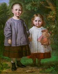 Ottilia och Christy Marstrand, konstnärens döttrar