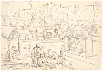 Scen på Riva i Venedig