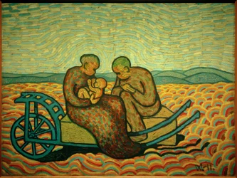 Familj på vagnen
