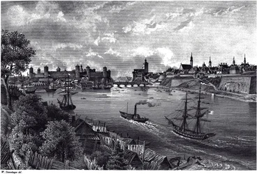 Utsikt över Narva, ca. 1850