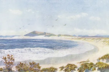 Blaauwberg och Head of Table Bay (färglitografi)