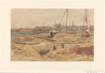 Byggplats vid Wilhelmina Gasthuis