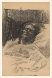 Hustru till Wilhelmus Johannes Steenhoff, i sängen