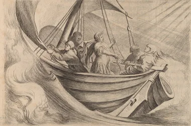 Caesar korsar stormiga hav, 1634.