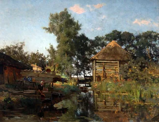 En tvättare, 1880-1885.