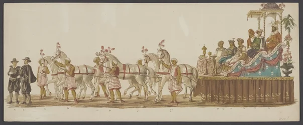 Delfts parad 1862, sjätte gruppen Fjärde Lustrum av Royal Academy i Delft - Ao. 1862 - Costumed Optogt (serietitel på objekt)
