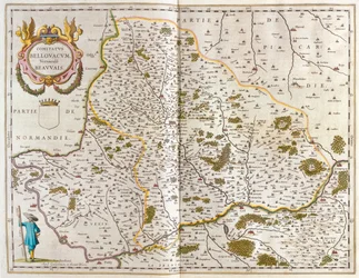 Beauvais, i "Theatrum Orbis Terrarum, sive Atlas Novus" av Willem Blaeu, Amsterdam