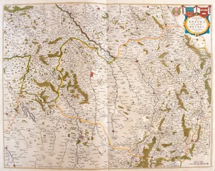 Champagne - Cambresis - Picardie- Normandie och Bretagne, i "Theatrum Orbis Terrarum, sive Atlas Novus" av Willem Blaeu, Amsterdam