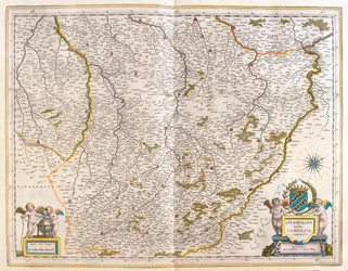 Champagne, i "Theatrum Orbis Terrarum, sive Atlas Novus" av Willem Blaeu, Amsterdam
