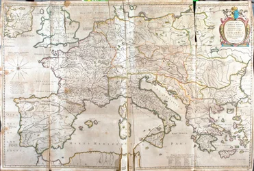 Europa och västra Asien, i "Theatrum Orbis Terrarum, sive Atlas Novus" av Willem Blaeu, Amsterdam