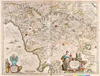 Florens, Italien, i "Theatrum Orbis Terrarum, sive Atlas Novus" av Willem Blaeu, Amsterdam