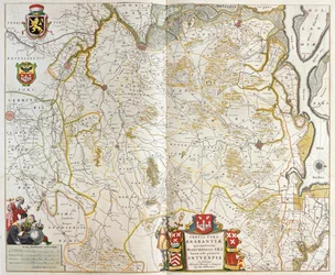 Tyskland, Belgien och Flandern, i "Theatrum Orbis Terrarum, sive Atlas Novus" av Willem Blaeu, Amsterdam