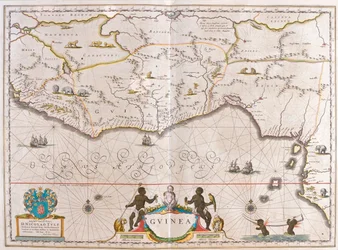 Guinea, i "Theatrum Orbis Terrarum, sive Atlas Novus" av Willem Blaeu, Amsterdam