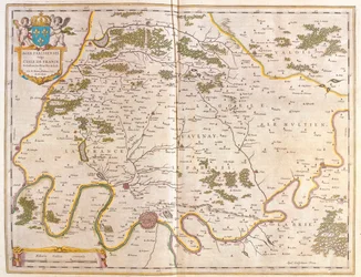 Isle de France, i "Theatrum Orbis Terrarum, sive Atlas Novus" av Willem Blaeu, Amsterdam